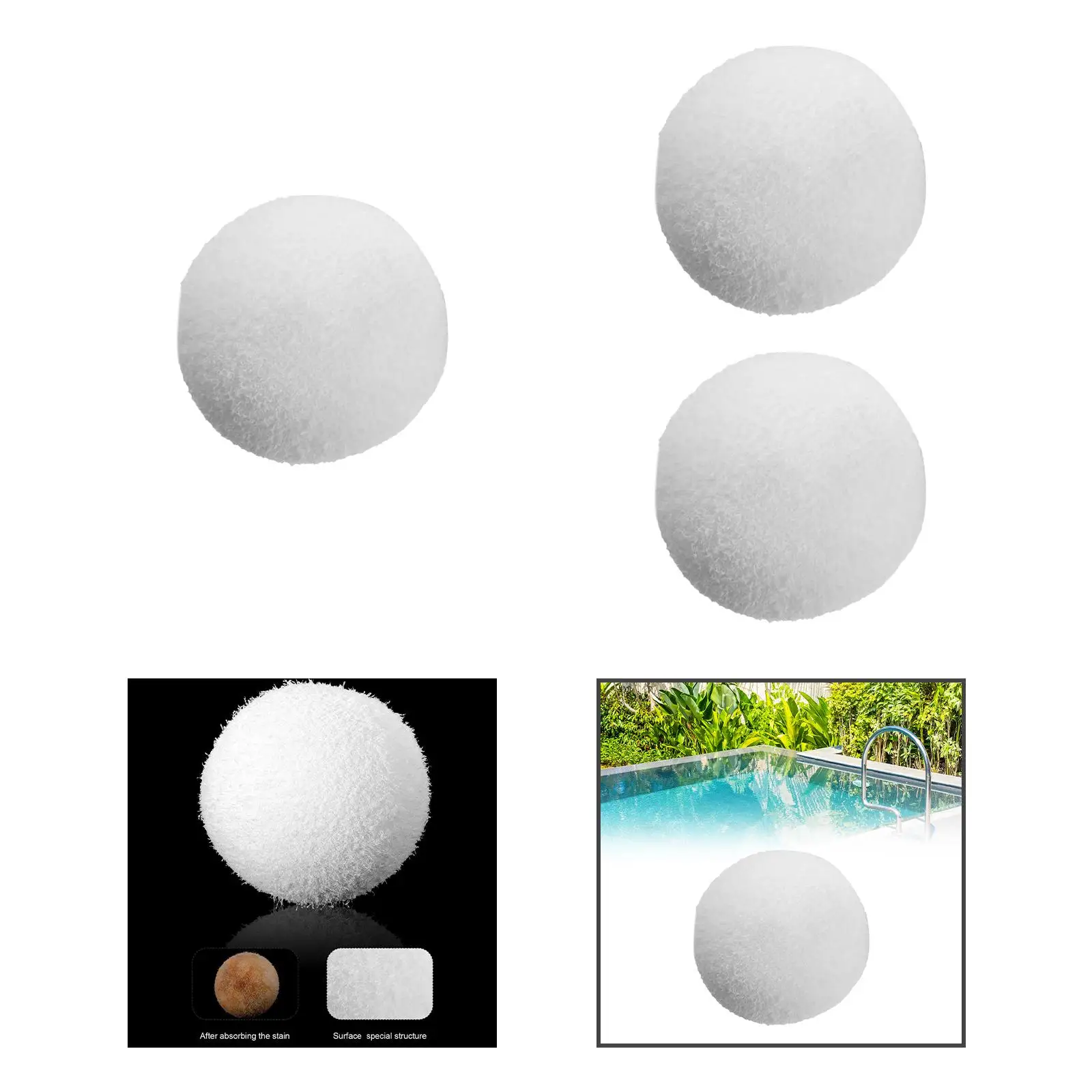 Pool Scum Absorber Washable Bathtub SPA Cleaning White Scum Eliminating Ball