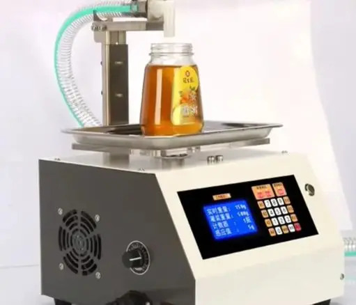 

Desktop Small Automatic High Viscosity Liquid Weighing Filling Machine Electric Honey Bottle Filler Machine