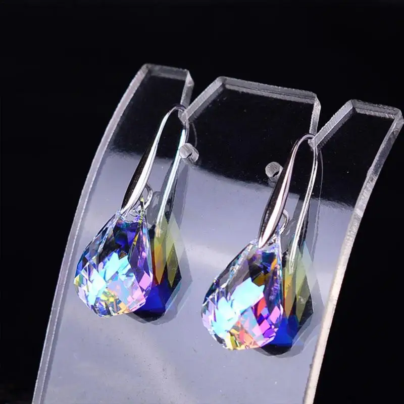 Quartz Stone Earrings Lymphatic Magnet Earrings Slimming Magnetic Fashion Earrings Sparkly Rhinestone Dangle Earrings For Girls