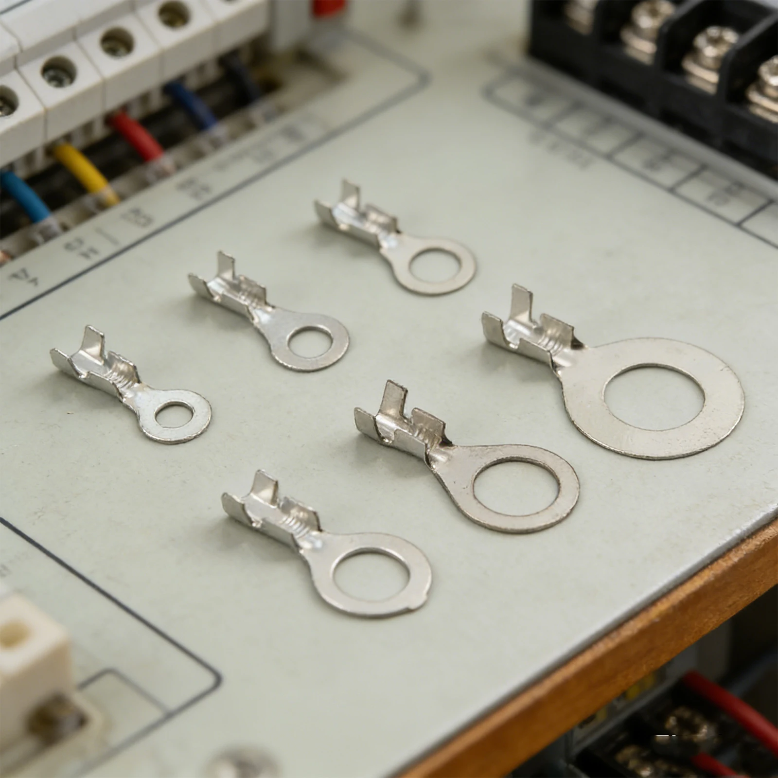 Copper Ring Lugs Cable Terminals 150pcs Crimp Connectors for Electrical Wiring and Industrial Control Applications