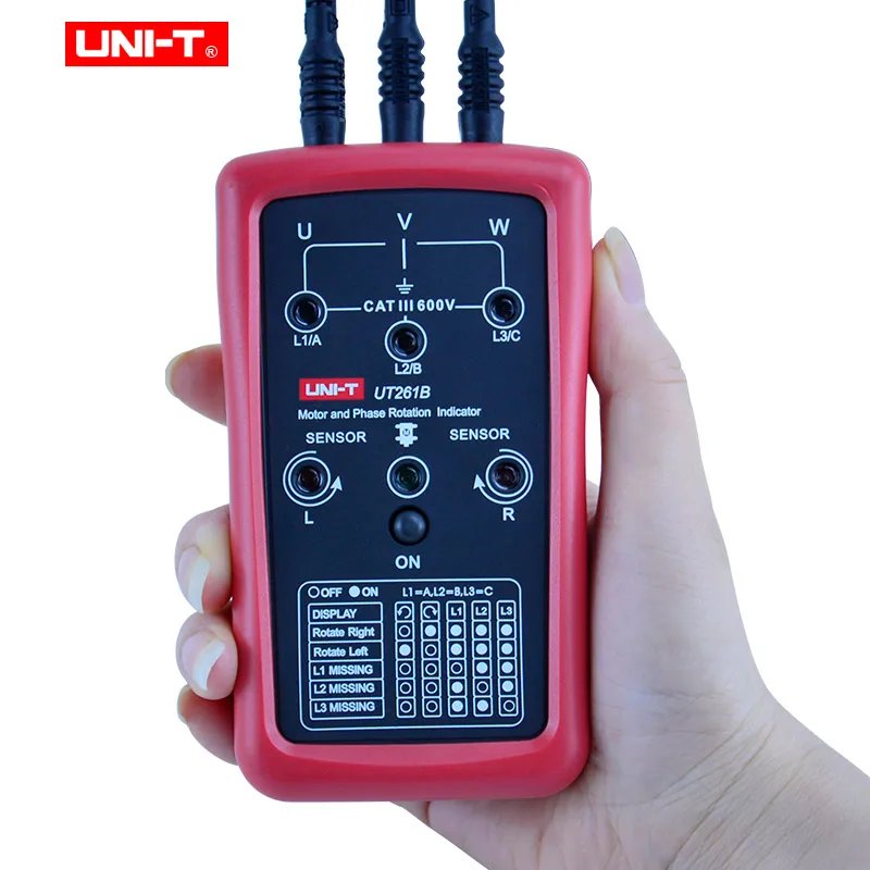 UNI-T UT261A/UT261B/UT262D Phase Sequence Rotation Indicator Missing Phase Indication Motor Steering Meter