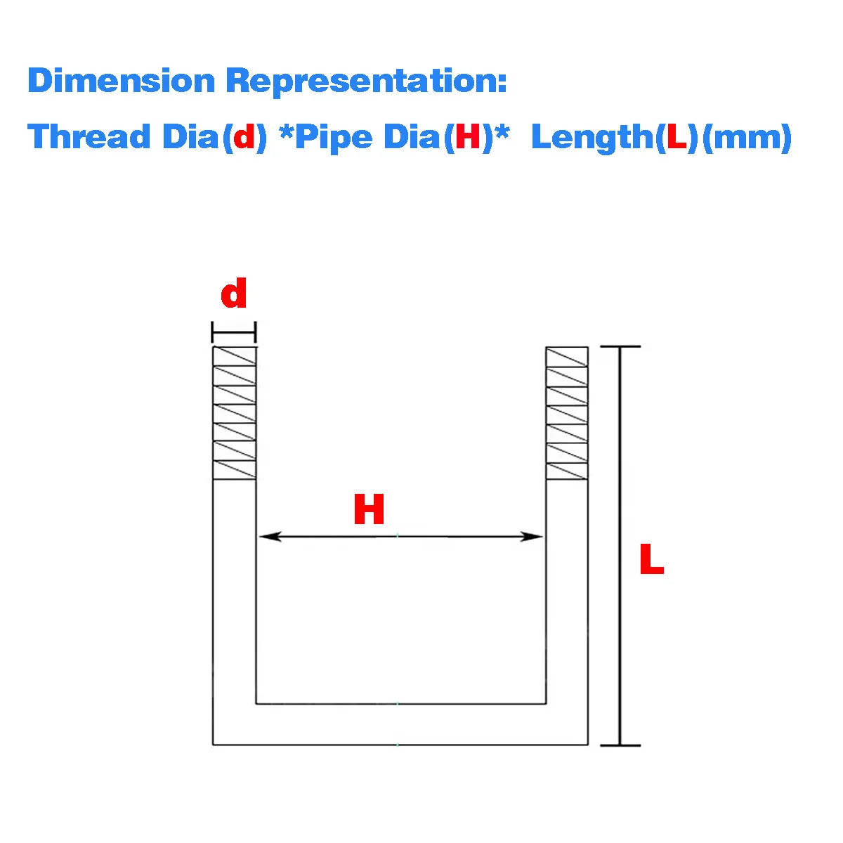 

304 Stainless Steel Square Screw/Extended U-Shaped Screw/U-Shaped Square Clamp M6M8M10