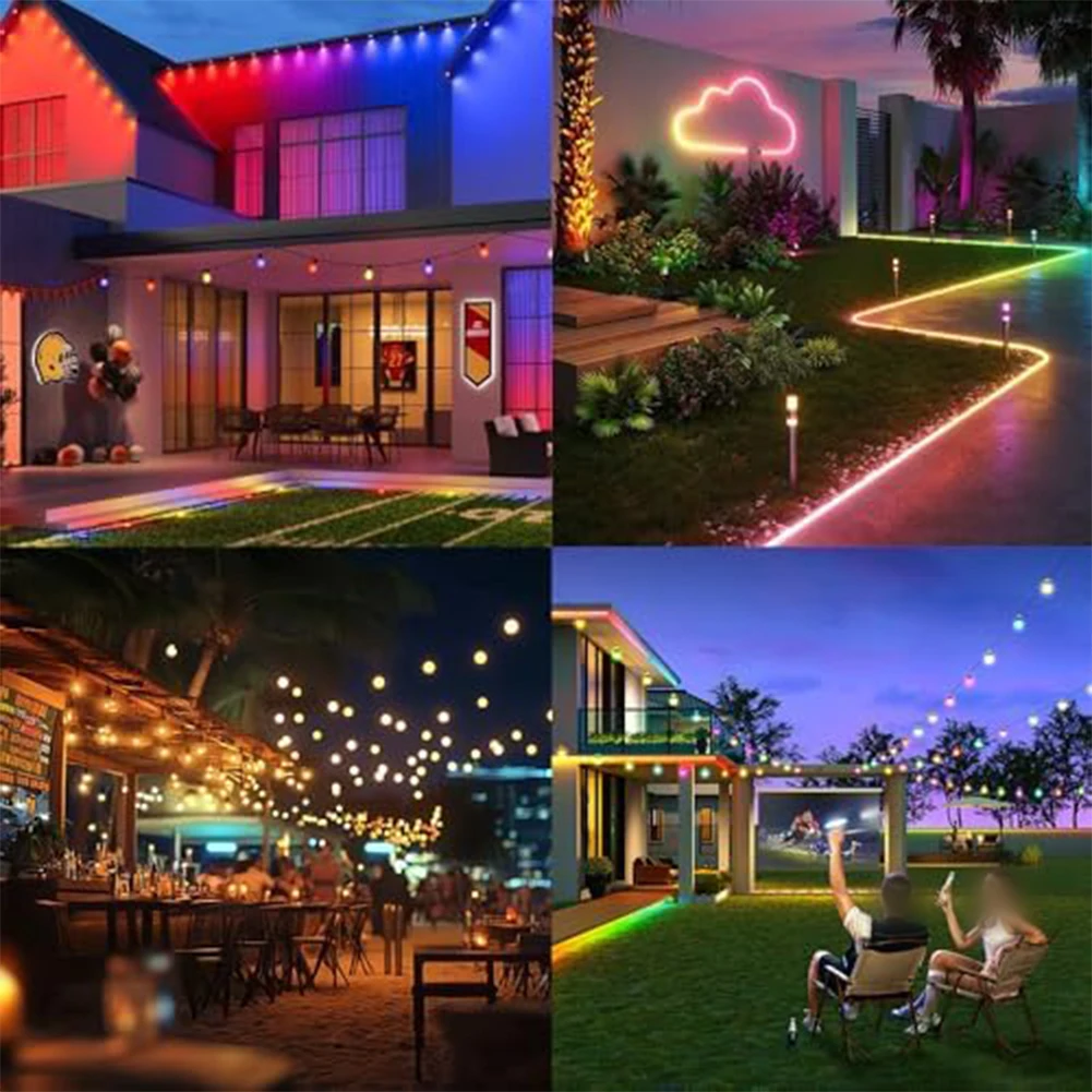 

WiFi RGB Driver IP65 LED Controller Made Of PC Material 20A Max Output Over 100 Dynamic Modes LED Strip Controller With Mic