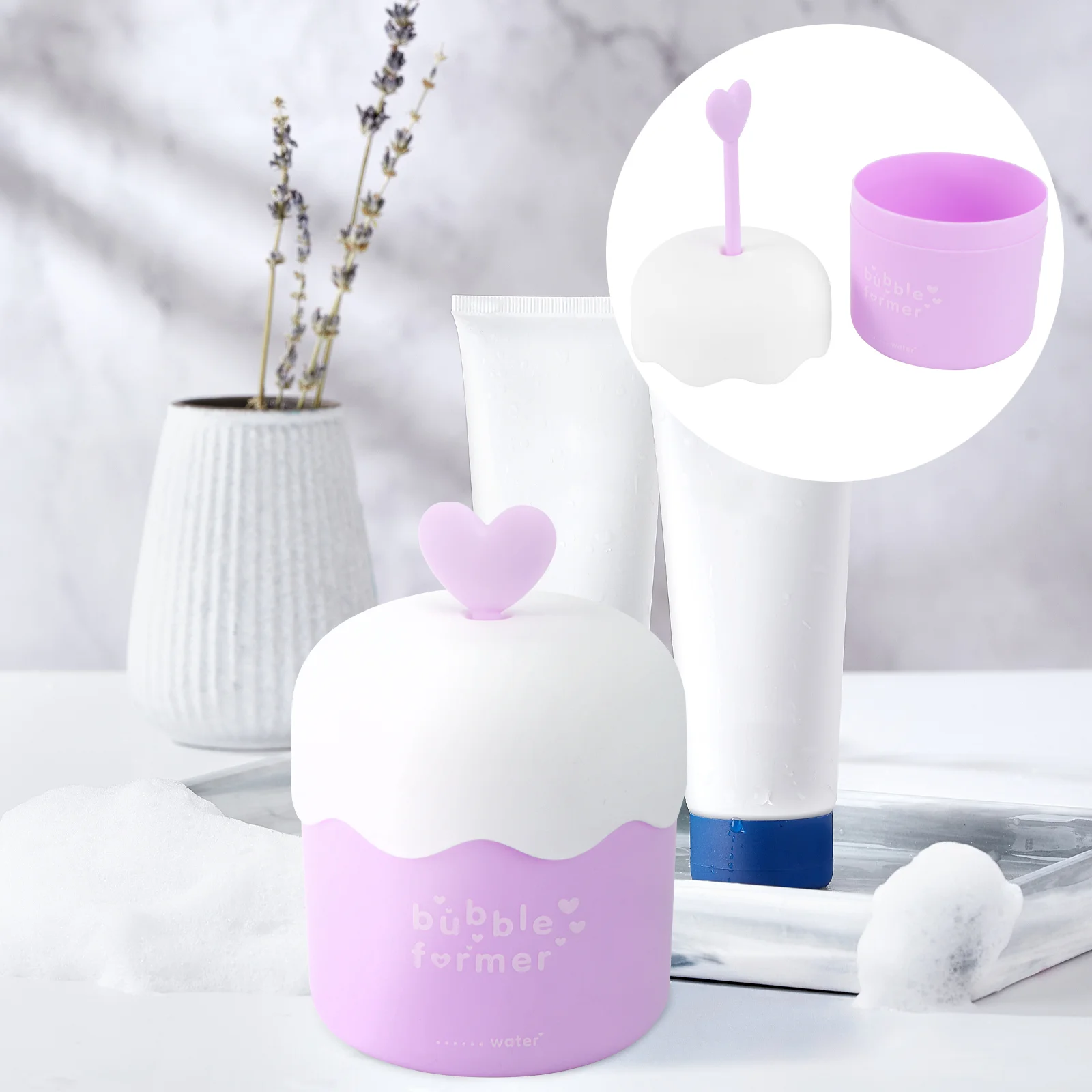 

Bubbler Machine Foaming Cup Marshmallows Milk Cleansing Pp Facial Cleaning Device Travel Hand Soap Dispenser