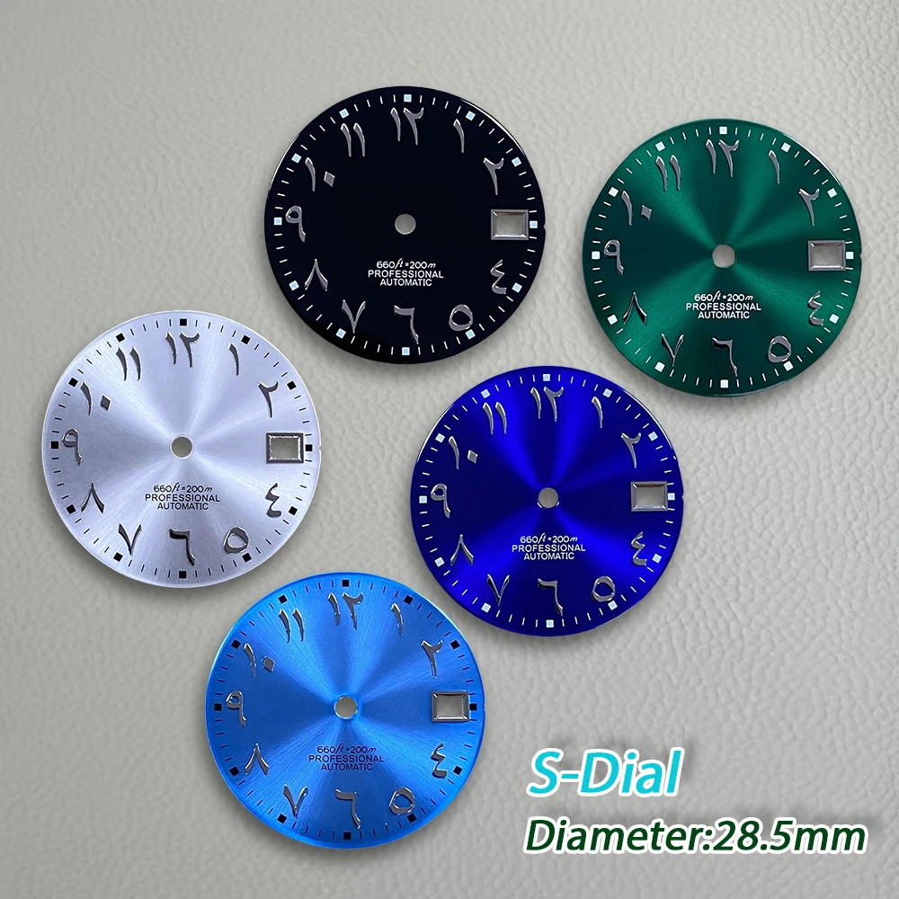 28.5mm High Quality NH35 dial S dial NO luminous Arabic letters dial Fit NH35/NH36 movements watch accessories repair tool