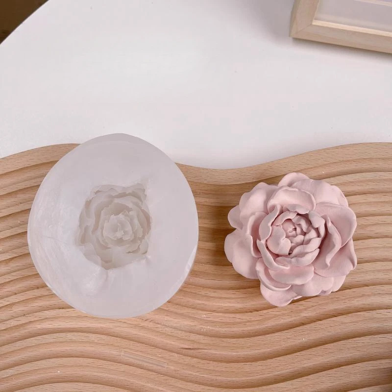 3D Flowers Aromatherapy Wax Gypsum Silicone Mold Beautiful Flower Plaster Ornament Molds For Car Decoration Resin Crafts Mould