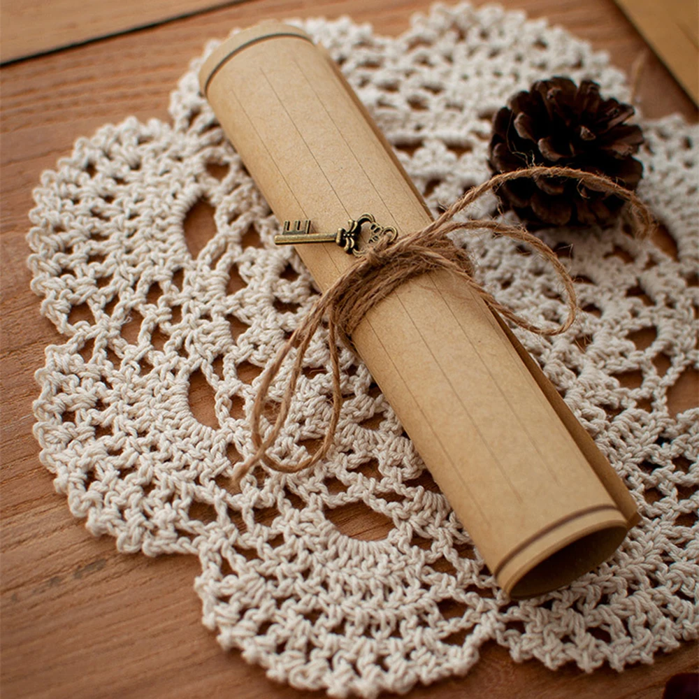 ชุดอุปกรณ์จดหมายสไตล์ยุโรป ซองจดหมายกระดาษคราฟท์วินเทจ แผ่นจดหมาย ซองจดหมาย กระดาษเขียนจดหมาย