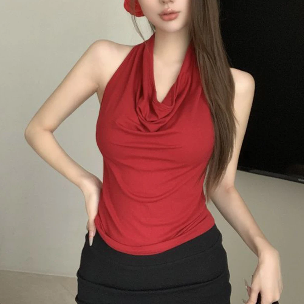 

Clothes Female Summer Vest V-neck Neckline Versatile For Holidays Comfortable For Spring Regular Length Sleeveless Design