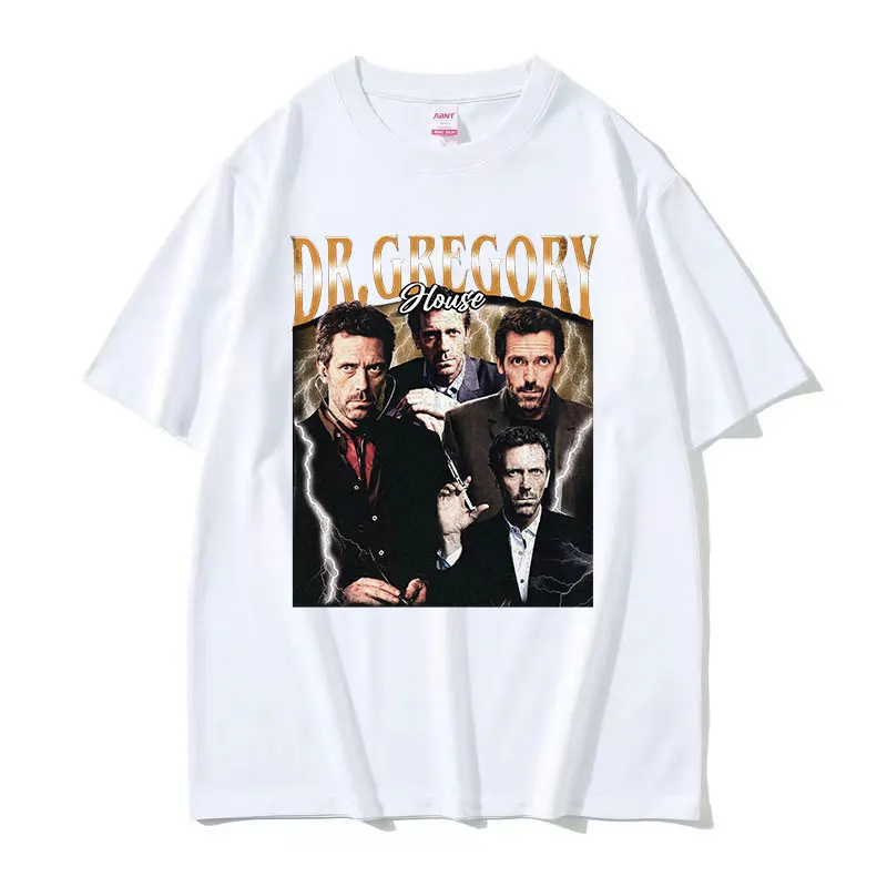 Vintage Dr Gregory House Funny Graphic T Shirts Men fashion High Quality 100% Cotton T-shirt summer Casual short sleeve T-shirts