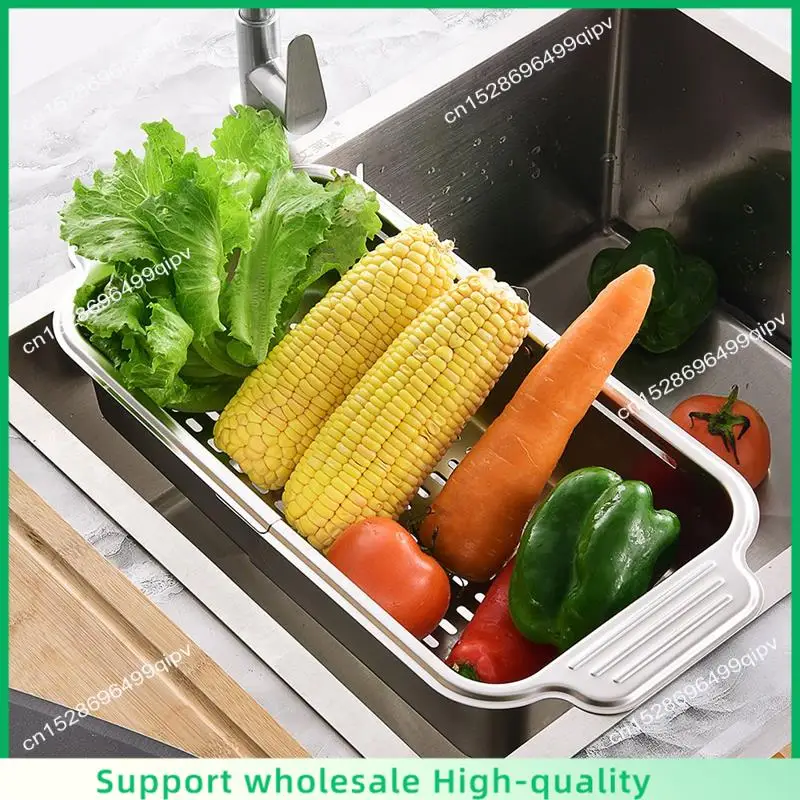 

ABSF 1 шт. многофункциональная сливная полка для кухонной раковины, выдвижная сливная корзина из нержавеющей стали над раковиной, сушилка для посуды