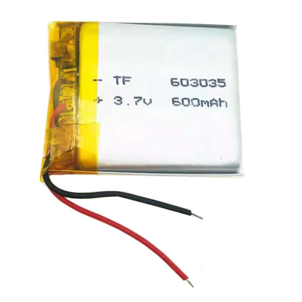 1-10PCS 603035 3.7V 600mAh LiPo Lithium Polymer Rechargeable Battery For MP3 PAD DVD E-book Bluetooth Headset Smart Watch GPS