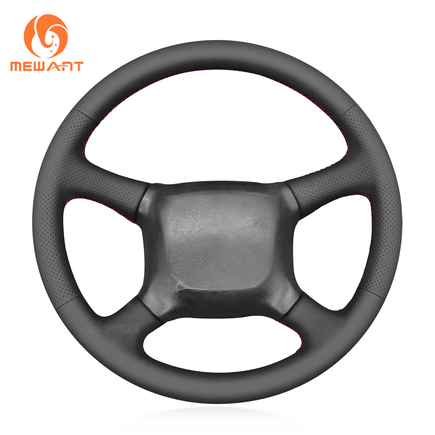 MEWANT Black Artificial Leather Car Steering Wheel Cover for Chevrolet (Chevy) Silverado Astro Blazer C/K Kodiak S10 Suburban