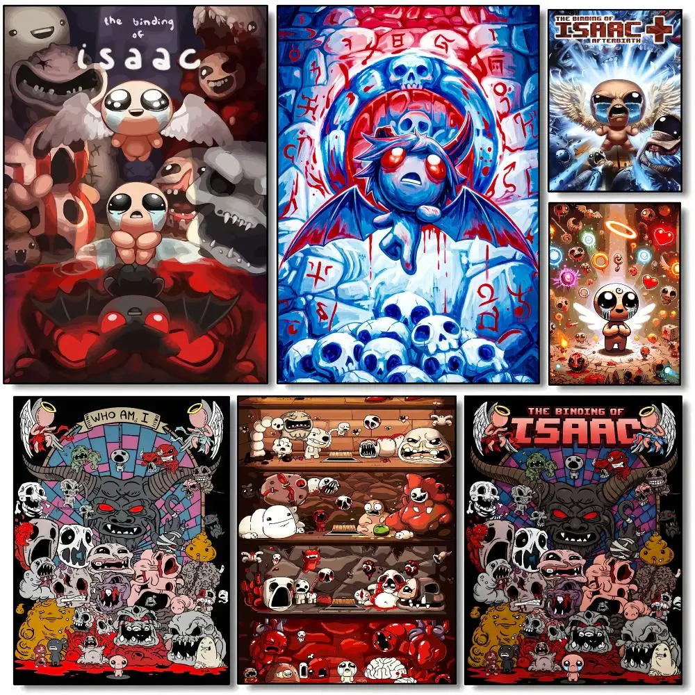 Game The Binding of Isaac Poster HD Wall Art Aesthetic Home Decor for Living Room Bedroom Café Office Stylish Gift