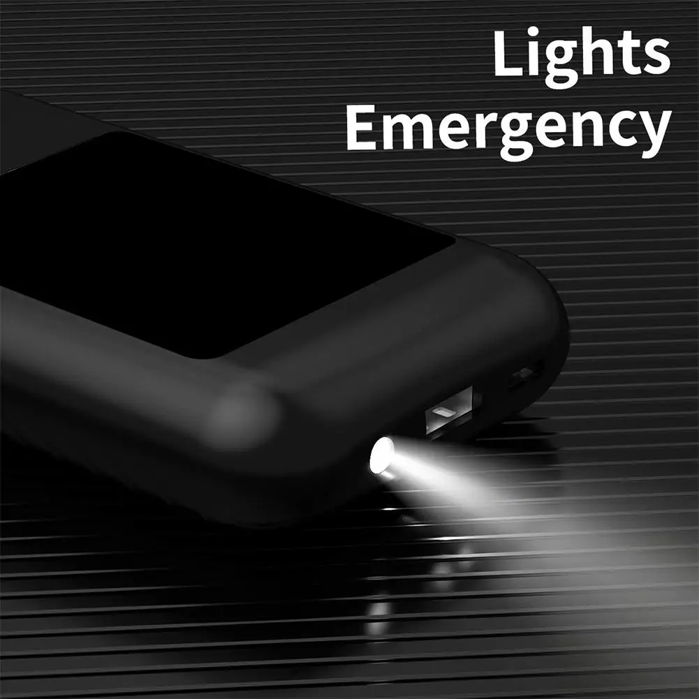 Wireless Power Bank with TF20 Box + 2.8 Inch Three In One Touch Screen Earbuds and Emergency Flashlight Function 1PCS