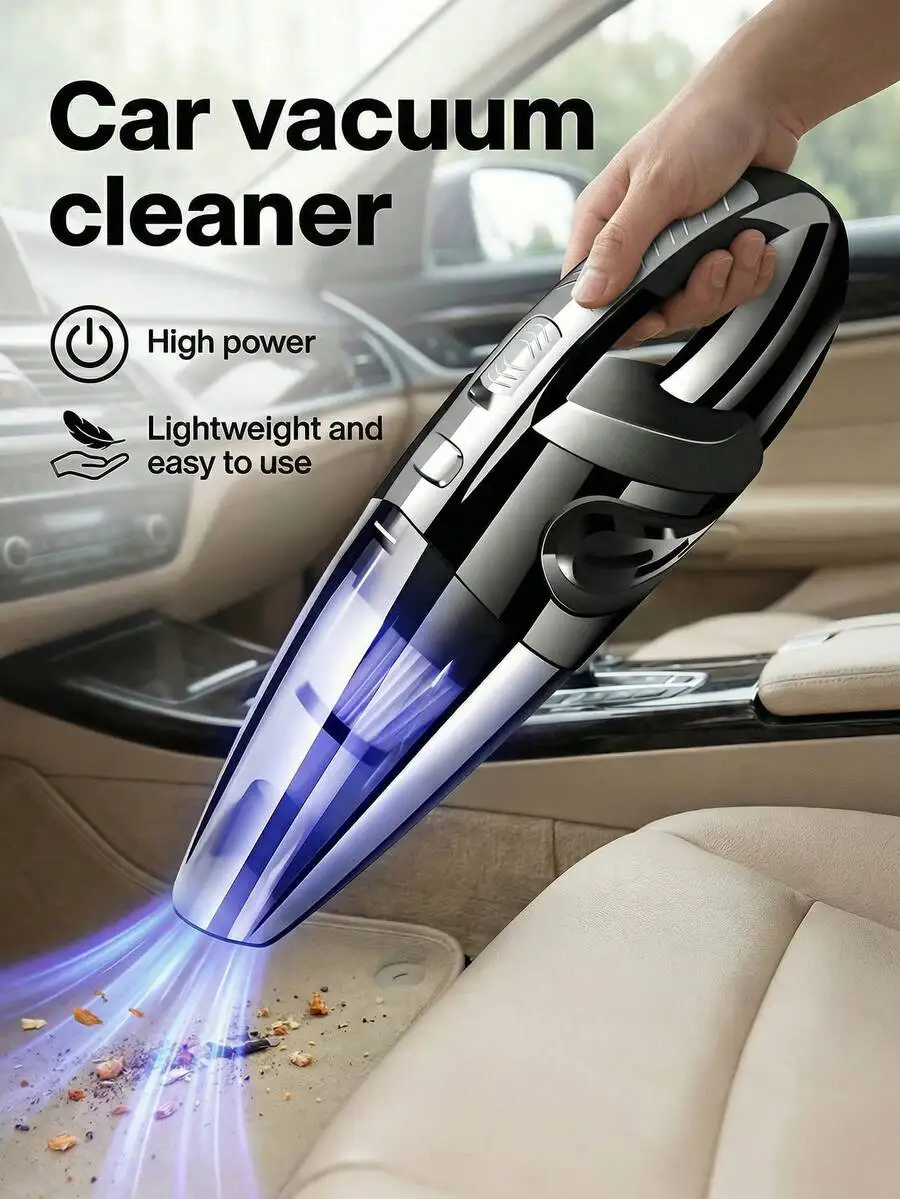 Cordless Vacuum Cleaner, Suitable For Home Cleaning, Car Cleaning, Pet Hair Removal, Multi-Functional Portable Handheld Car Vacu