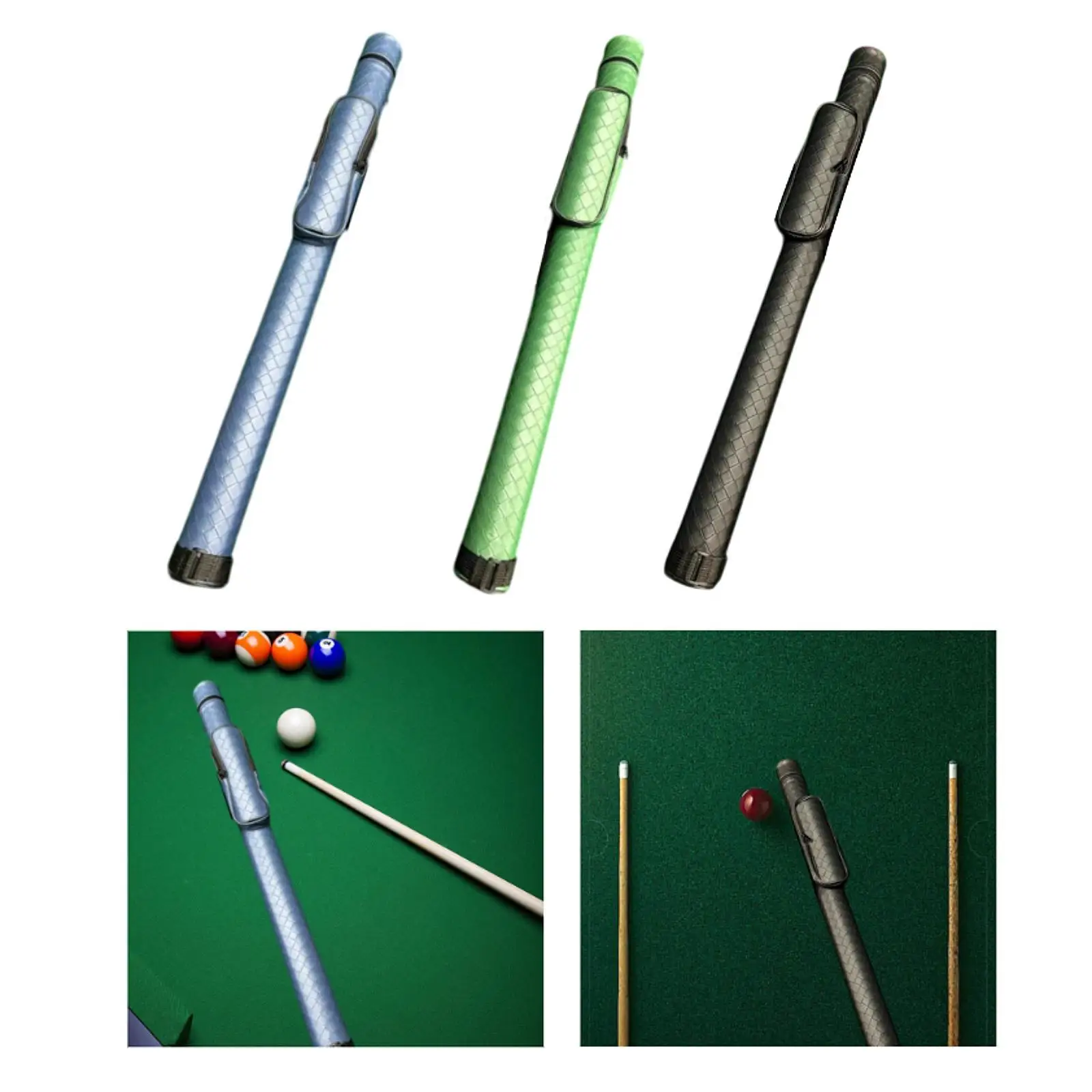 

Durable Cue Bag Case for Billiard Cues PVC Velvet Pocket Holder Carrying Storage for Pool Table Supplies