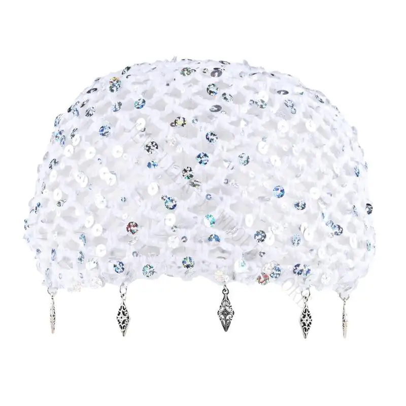 R7UF Evening Wear Crochet Skull Cap with Open Weave Detail, Size