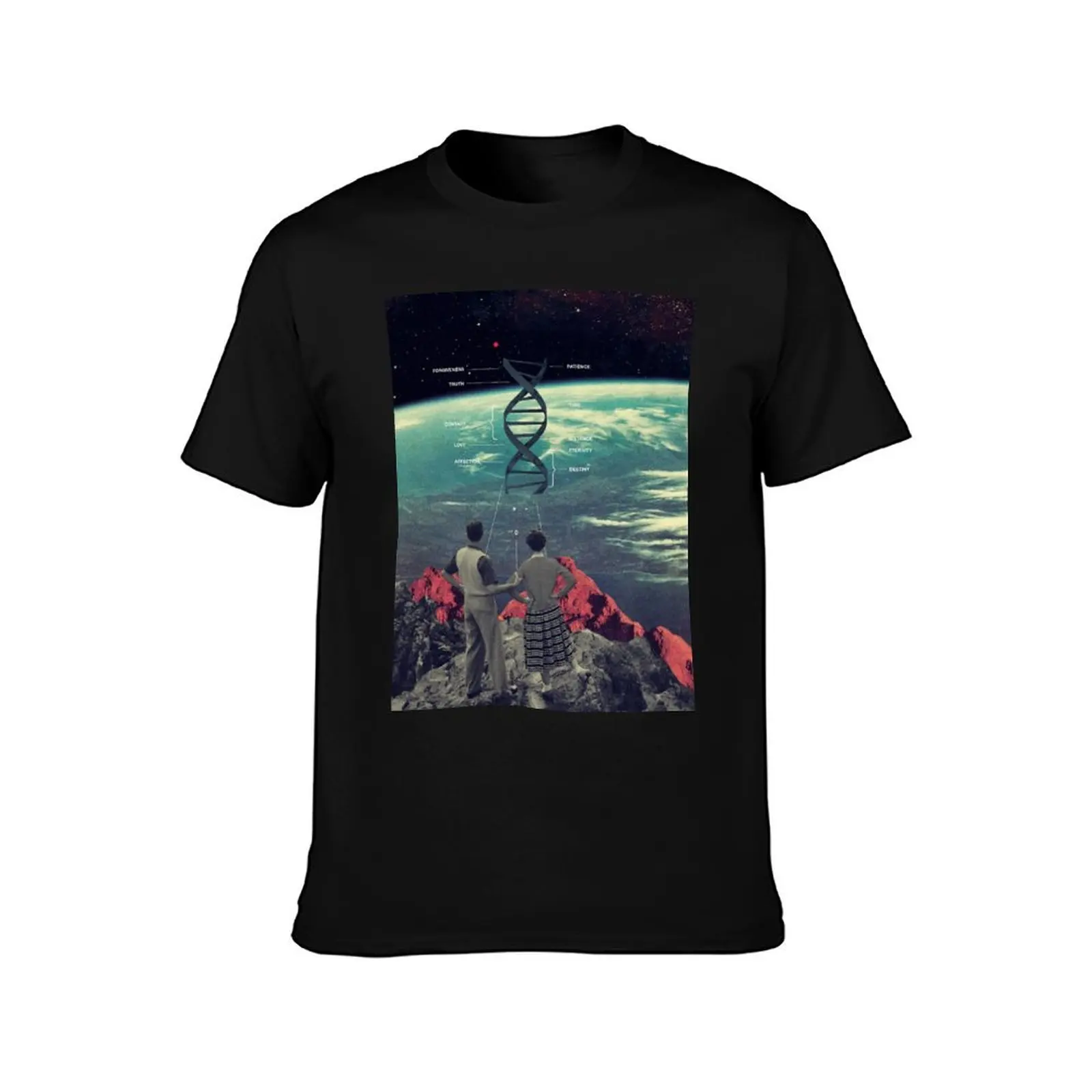 Distance And Eternity T-Shirt Trendy Print Short Sleeve T-Shirt