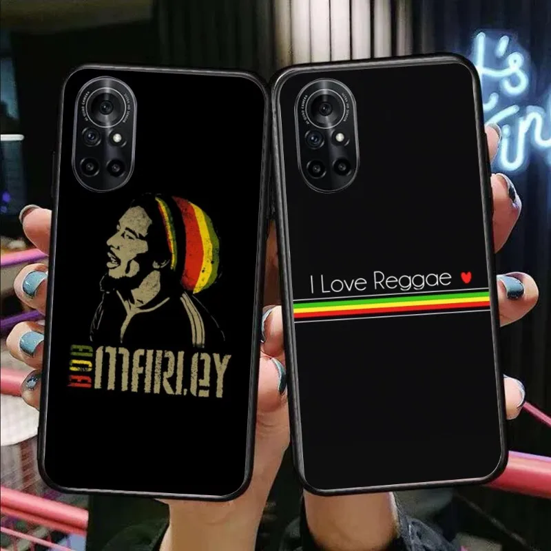 Reggae Marley Mobile Cell Phone Case for Honor 90 70 50 20 7S X9 X8 X7 Magic 4 3 Pro Black Soft Phone Cover Funda