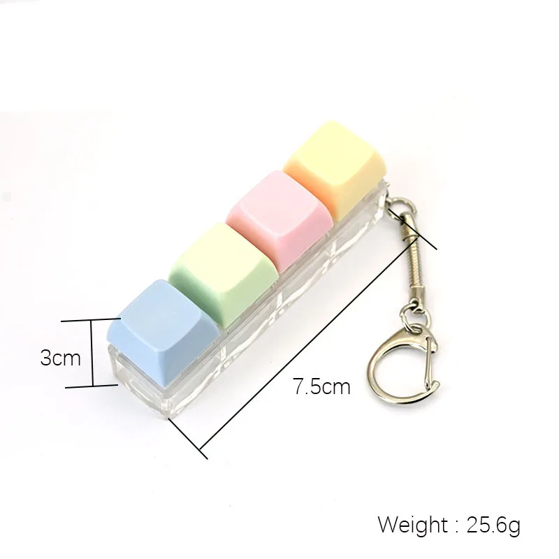 Creative 7 Colors Pop It Fidget Keychain, Unisex Bag Pendant