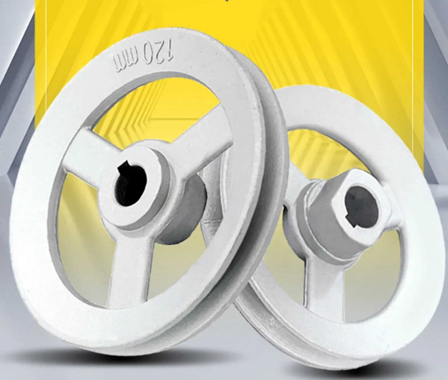 2pcs Outer Diameter:120mm Inner Hole:15mm Industrial Sewing Clutch Motor Belt Pulley Electric Motor Wheel