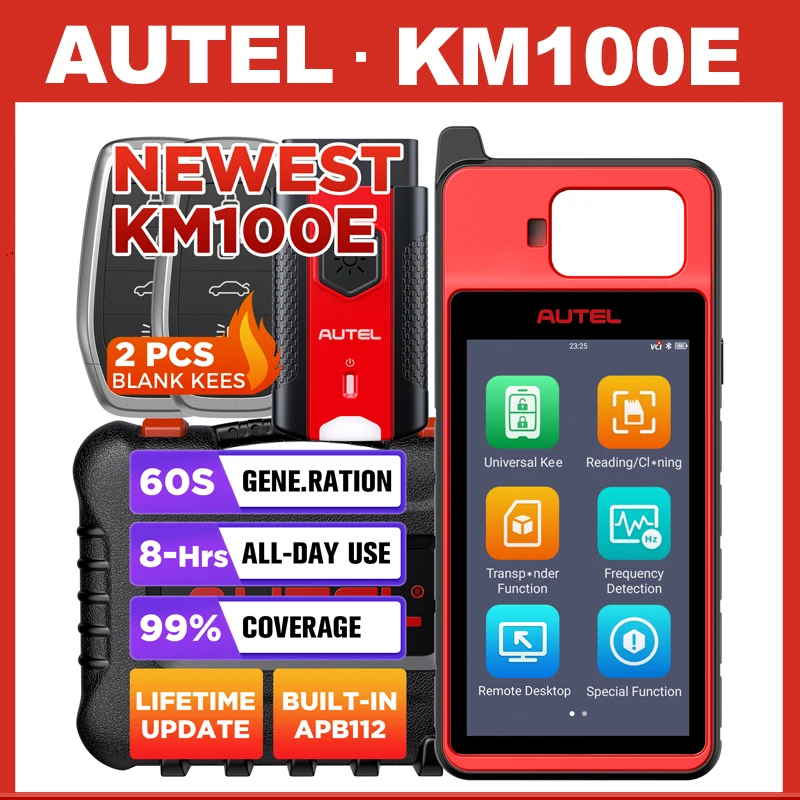 

Программатор ключей Autel MaxiIM KM100, глобальное бесплатное обновление, иммобилайзер, брелок для программирования, инструмент 60S, чип транспондера поколения ключей