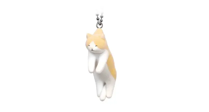 Qualia-Kapselspielzeug Tsumada Neko 3, Maskottchen, flockige Prise, Katzen-Kugelkette, süßes, fleckiges, zweifarbiges, exotisches Kurzhaar-Tonkinese-Kätzchen