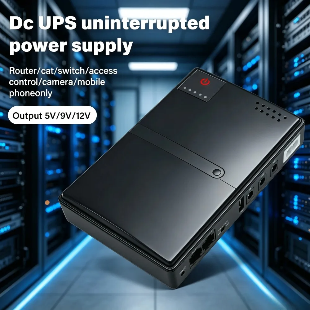 【Without Battery】 18650 Replaceable Battery Backup Mini DC UPS Uninterruptible Power Supply 5v 9v 12v 220V for Router Wifi Modem