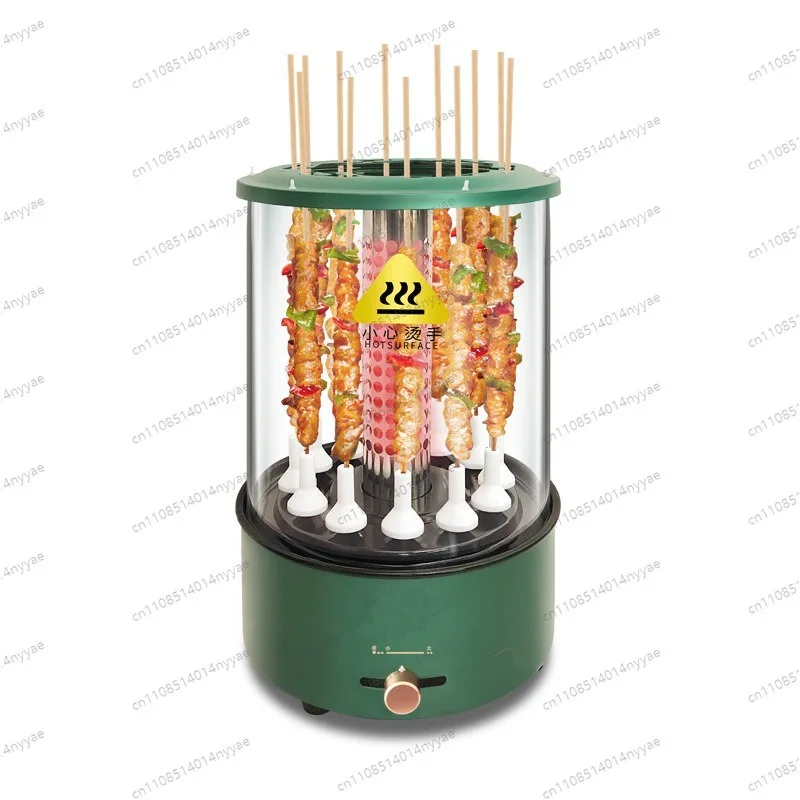 Commercial Grade Electric Kebab Maker, High-Capacity Rotating BBQ Grill for Restaurants & Family Parties