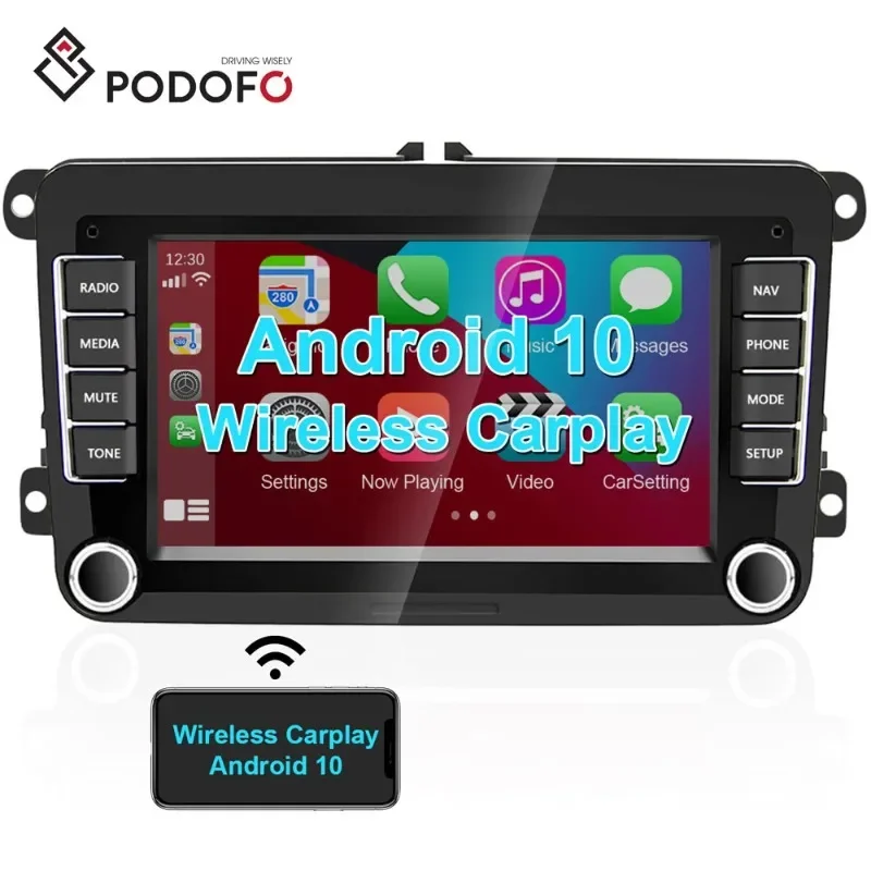 Podofo Android Car Radio Carplay Android Auto 2 Din 7