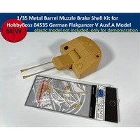 1/35 Scale Metal Barrel Muzzle Brake Shell for HobbyBoss 84535 German Flakpanzer V Ausf.A Model #CYT152
