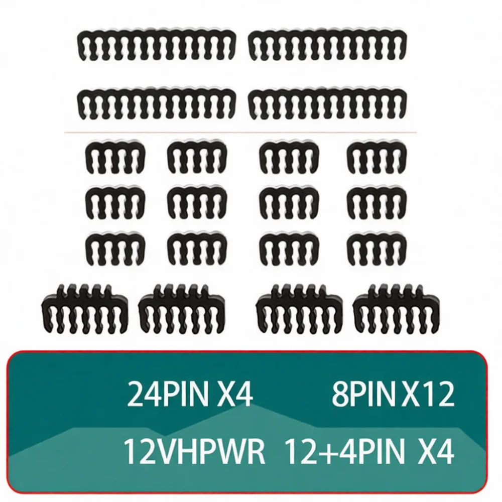 Sleeved Wire Comb For PC PSU Management 18AWG Power Supply Cable Clips 24Pin 8Pin 12Plus4Pin OD 2.3mm Computer Case Accessory