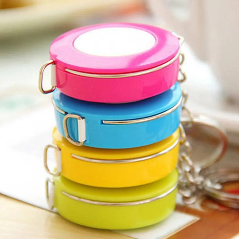 Delicate 1.5 Meters Small Candy Color Tape Measure Keychain Tape Measure Clothing Size