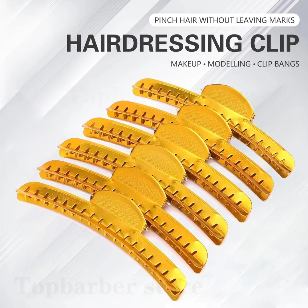 

6PCS Vintage Metal Finger Wave Hair Clips Aluminum Hairpin Hairdressing Clip Salon Hair Fixed Hairclips Barber Stlying Tool