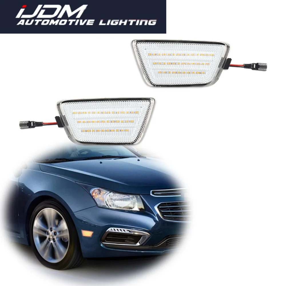 Para chevrolet cruze 2011-2015 & cruze limitado 2016 led amortecedor dianteiro lado marcador luzes de sinalização fender alargamento lâmpadas indicadoras