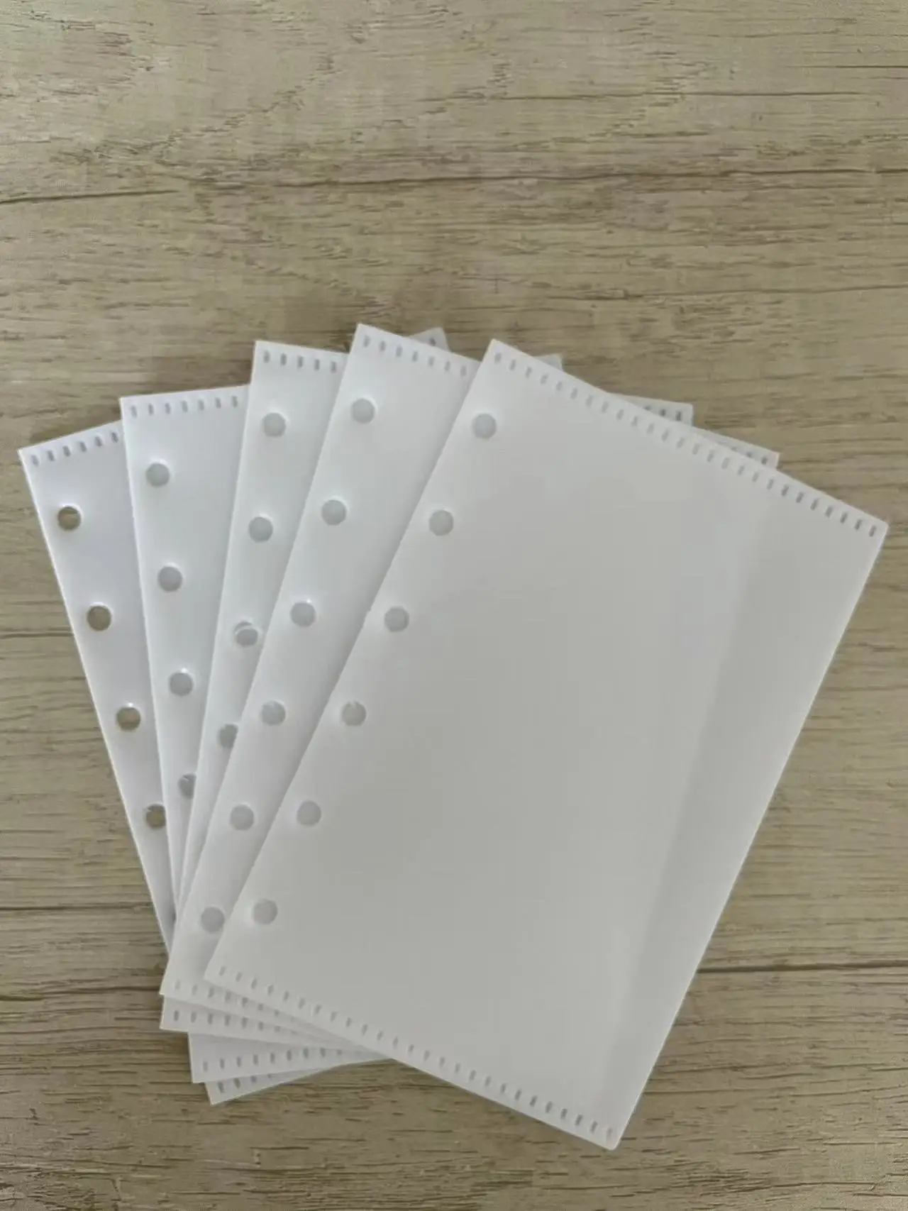 5Pcs A7 Pink Black Binder Pockets Binder Folders for Notebook Divider Page Waterproof PVC Leaf Document Filing Bag