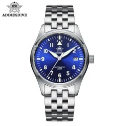 Addiesdive MY-H2 Automatische Mechanische Horloges Met Blauw/Zwart/Groen Dail 200M Dive Lighture Horloges Saffier Stalen Polshorloges