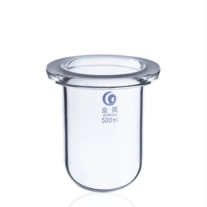 500ml/1000ml/2000ml Medical grade Boro. glass 4-neck glass barrel-shaped flask reactor with stainless steel clamp