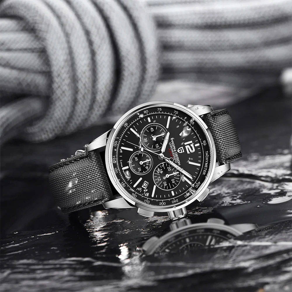 

PAGANI DESIGN For Mens Watch Chronograph Japan Vk63 Sport Quartz Wristwatch Sapphire Date 100m Waterproof Reloj Hombr Masculino