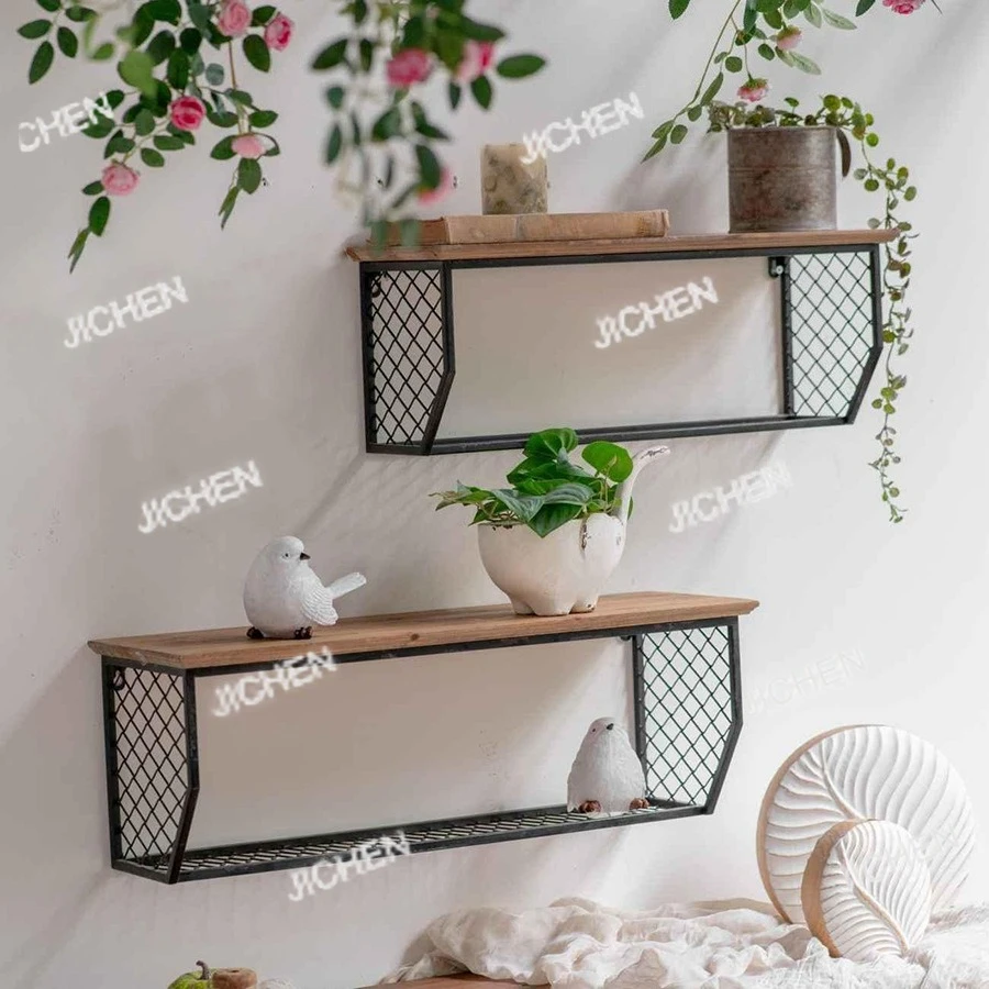 

American wrought iron romantic indoor and outdoor decoration wall hanging flower stand outdoor garden wall hanging basket flower