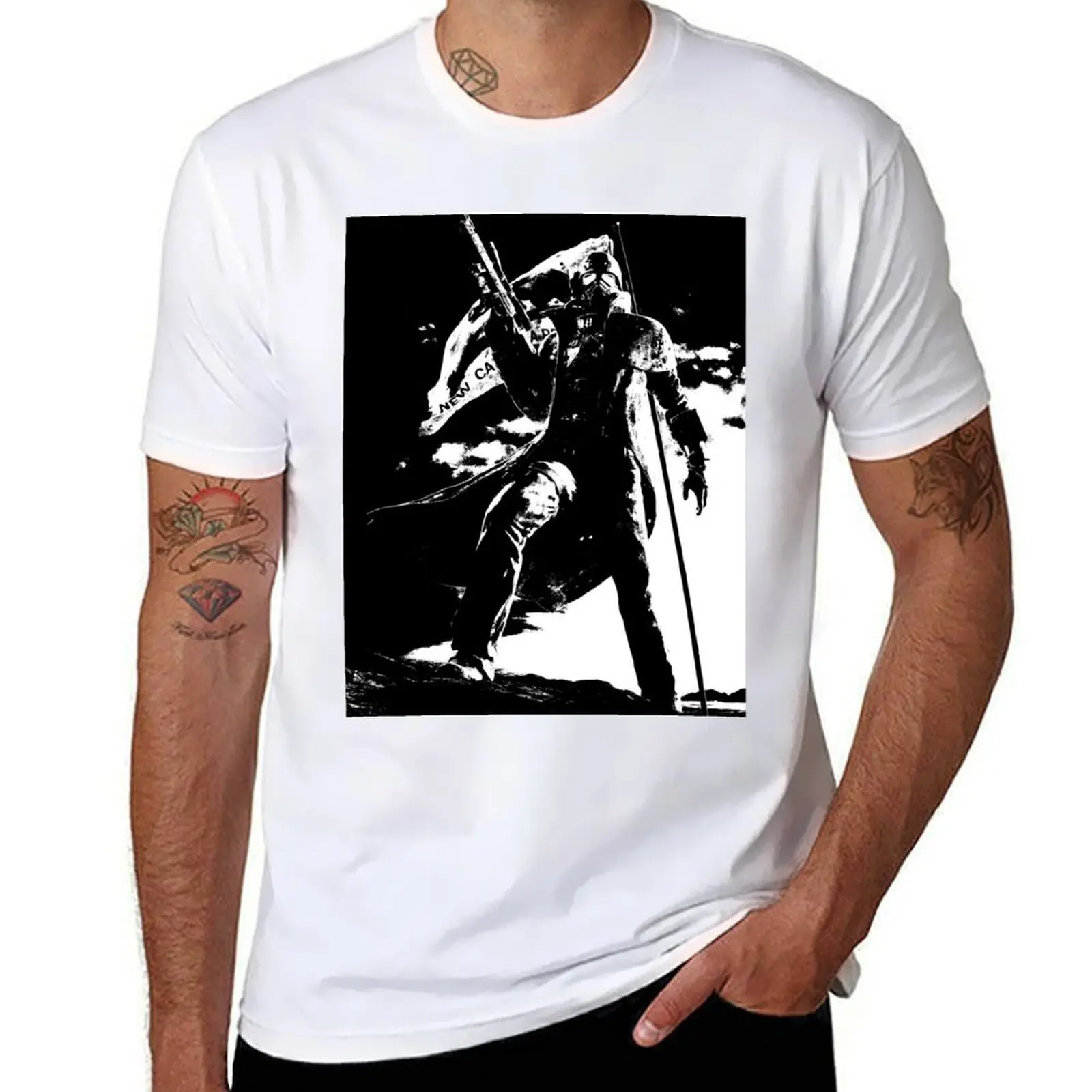 

NCR Ranger flag high quality black and white T-Shirt man t shirts cotton cotton tshirt 100% T-Shirt
