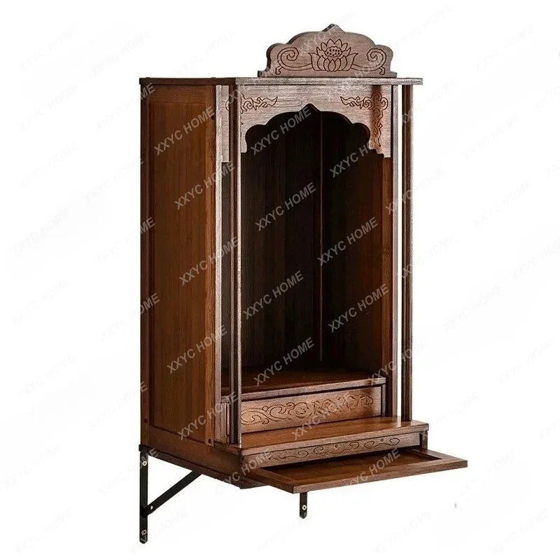 

A Shrine offering table Household incense case offering table Buddha statue offering table Shrine shrine wall hanging type