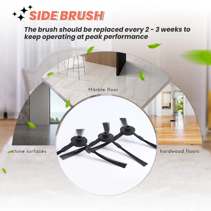 10-Pack Replacement Side Brush For Ilife V3 V5 A6 A4 A4S Robot Vacuum Cleaner