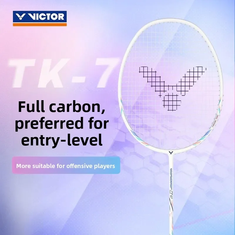VICTOR THRUSTER K 7 TK-7 Badminton Racket Graphite Head Heavy Offensive Beginner 4U G5
