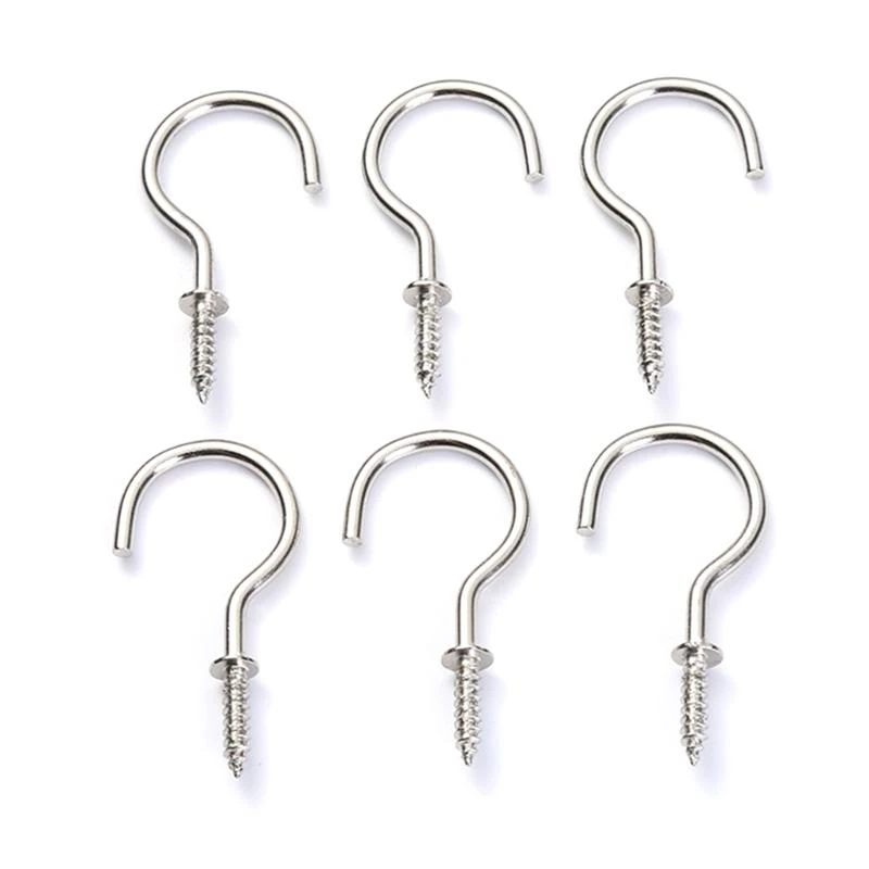 Set of 100 Miniature Screw Hooks Versatile for Art Decorations & Storage