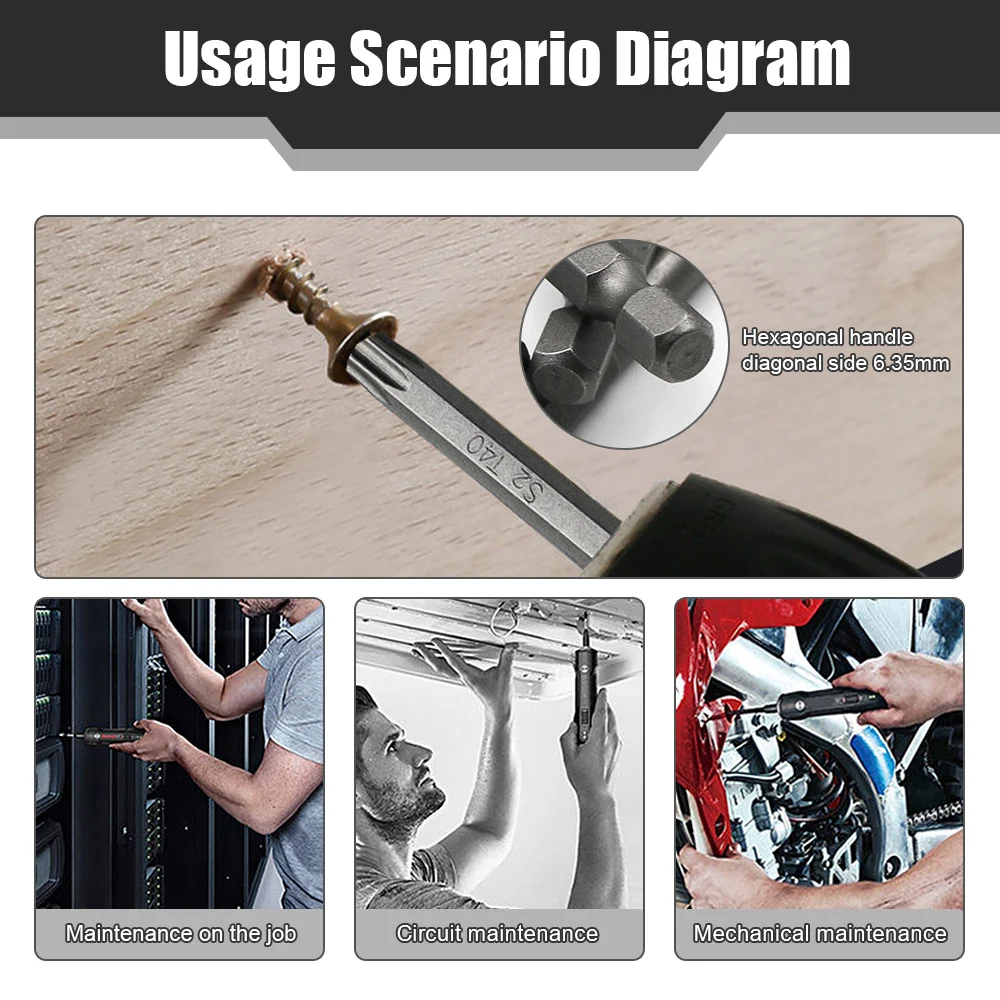 Set di punte per trapano a brugola con testa esagonale da 1/4 "punte per cacciavite a brugola metriche punta lunga per cacciavite a chiave esagonale con punta magnetica
