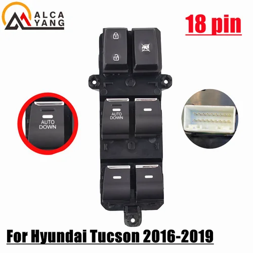 93570-D3050 interruptor elevador de ventana automotriz lado del conductor para Hyundai Tucson 2016 2017 2018 2019