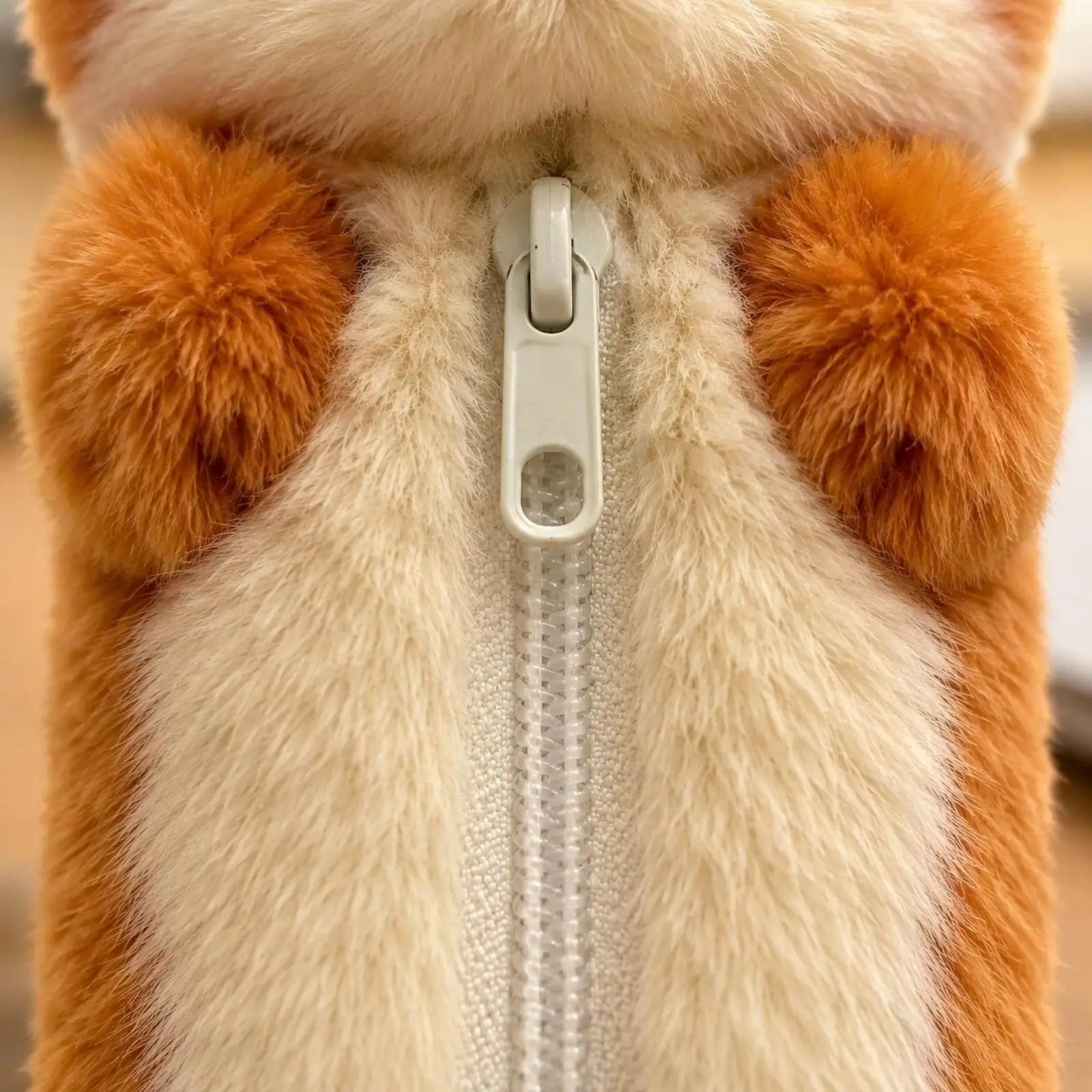 Wild Canine Writing Instrument Case Faux Fuzzy Wild Canine Case Vertical Zipper