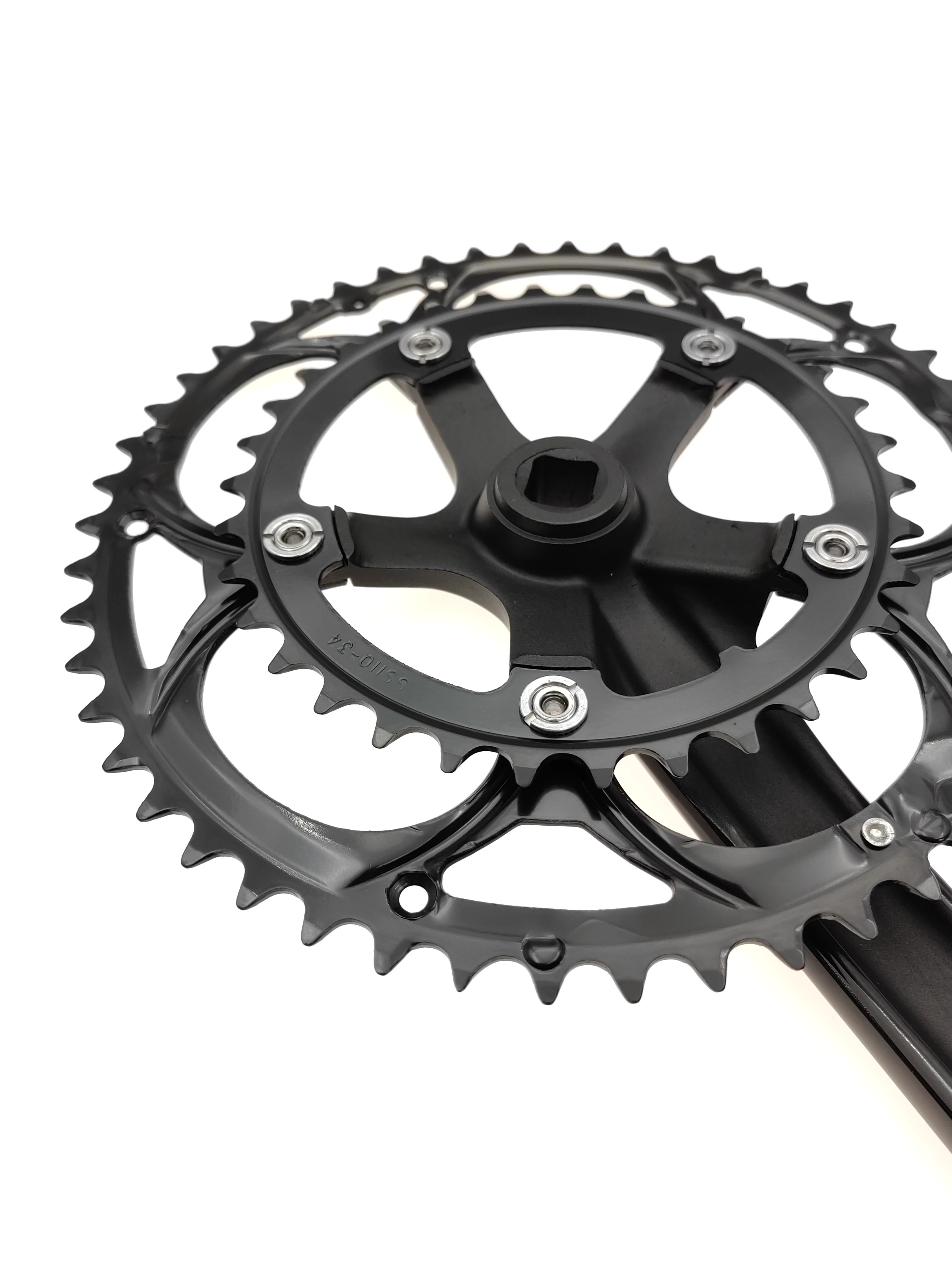 Platos y bielas para bicicleta de carretera, 50/34T, BCD, 110mm, 8/9 velocidades, agujero de diamante, piñones dobles, piezas de bielas, accesorios