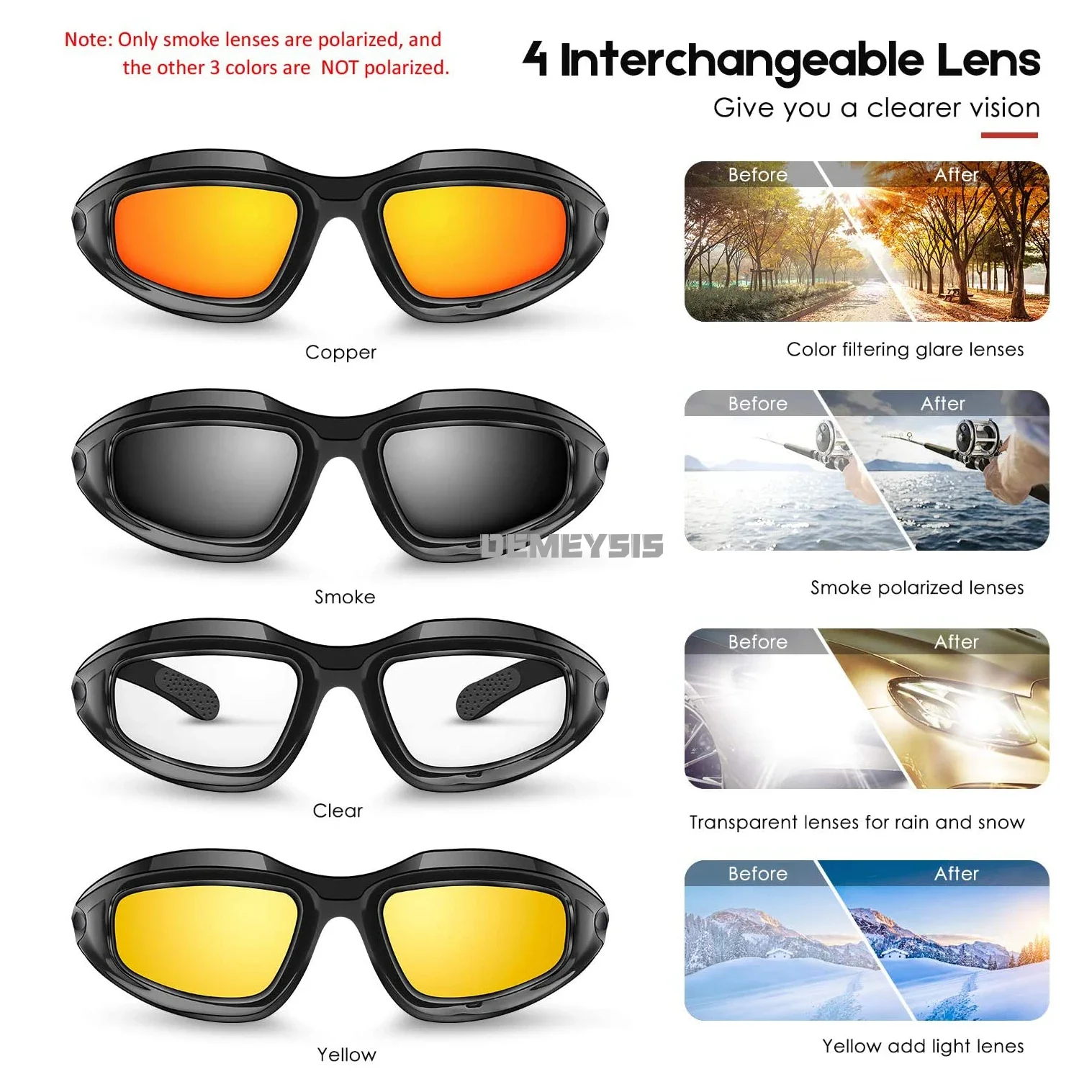 Daisy gafas de sol tácticas polarizadas UV400 para hombre Airsoft y caza - imagen 4